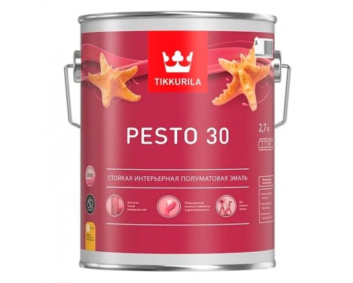Краска интерьерная Tikkurila (Тиккурила) Euro Pesto 30 База А 2,7 л