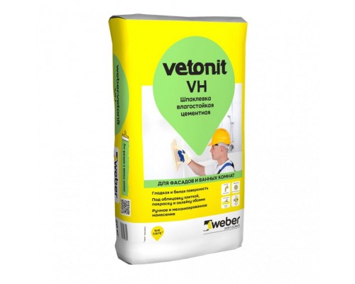 Финишная цементная шпаклевка Вебер Ветонит VH (20кг)